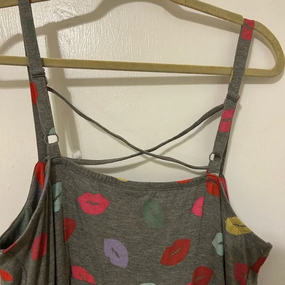 Torrid Multicolor Lip Print Maxi Dress - Picture 6 of 6